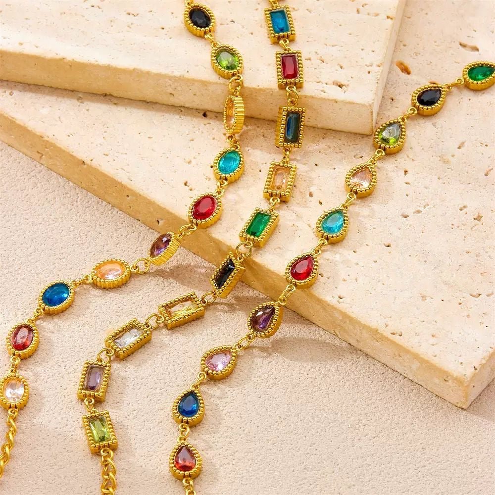 Multi Color Tennis Bracelet