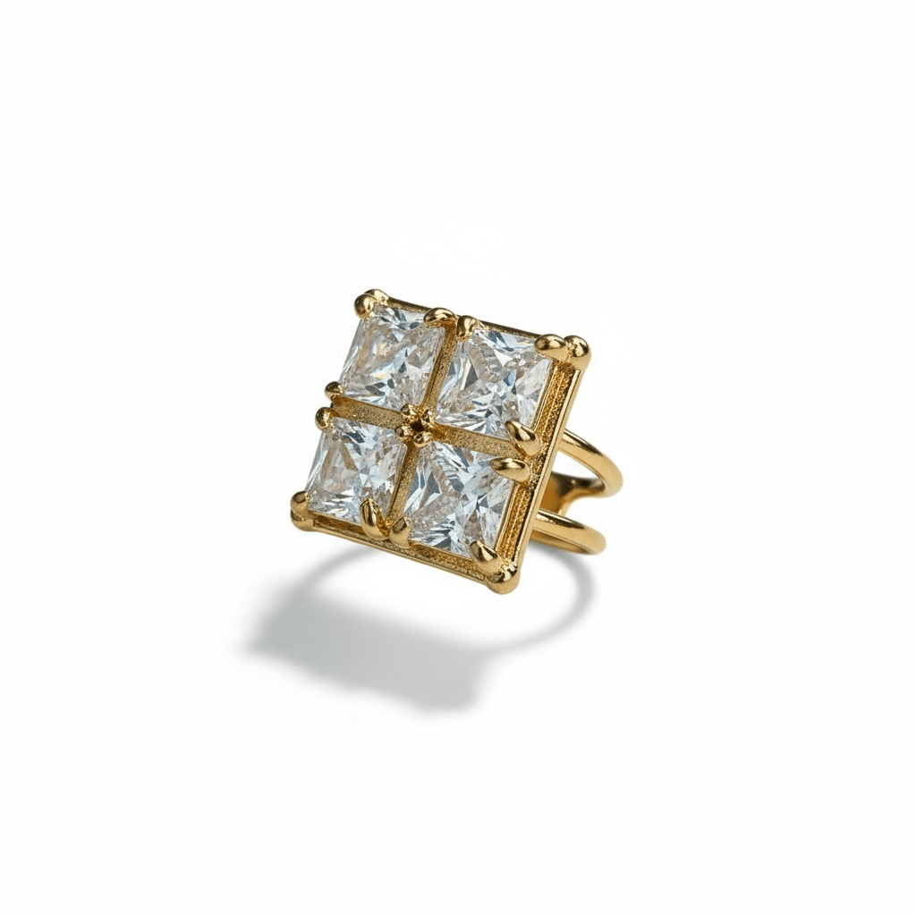 CZ Square Ring