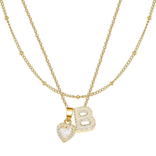 Letter Heart Pendant