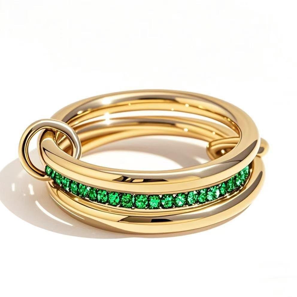 Emerald Stackable Ring