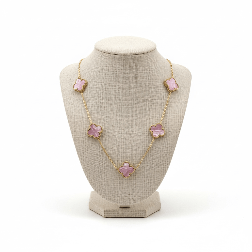 Pink Mother Pearl Trefoil