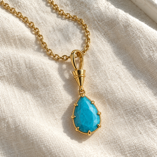 Azure Teardrop Necklace