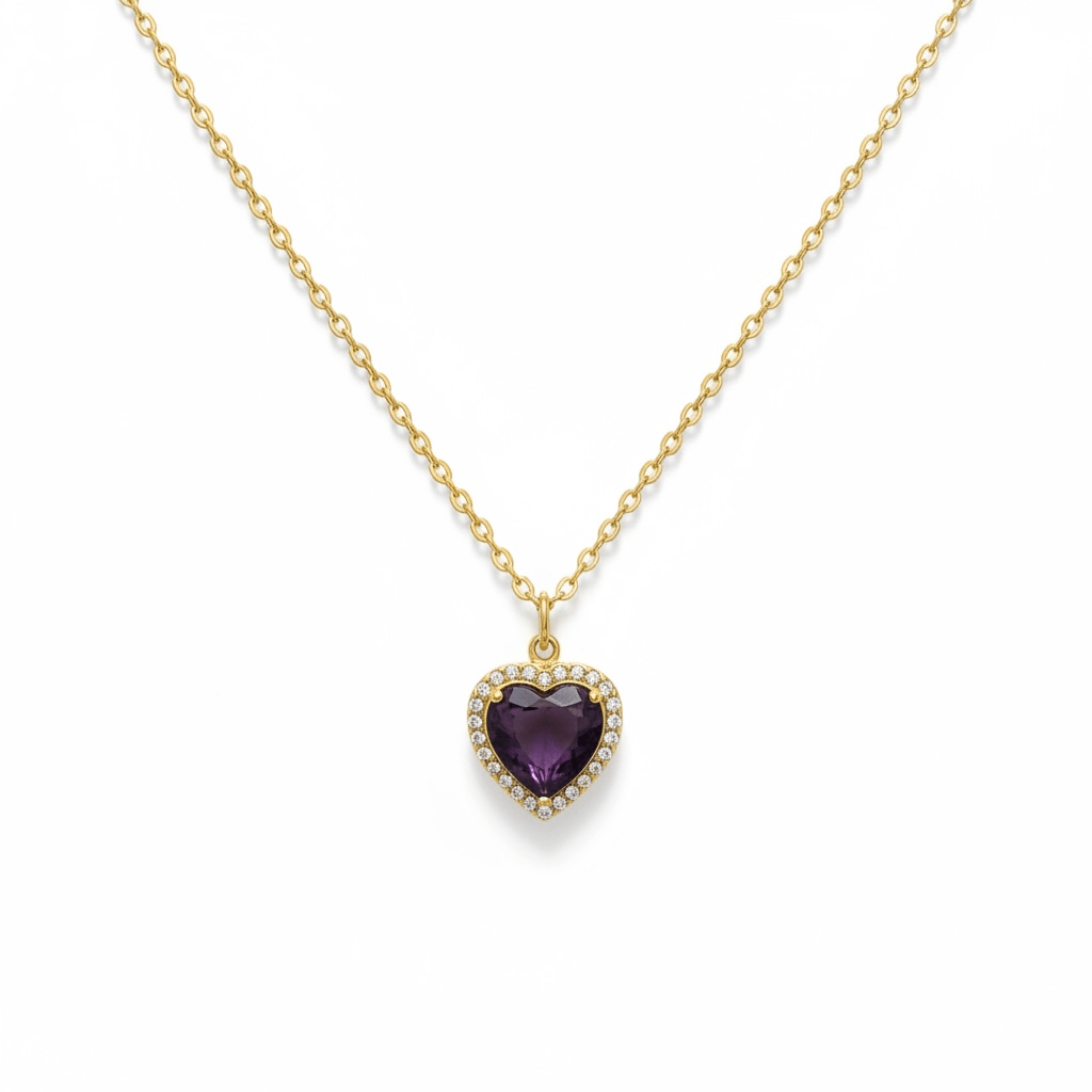 Purple Heart Necklace