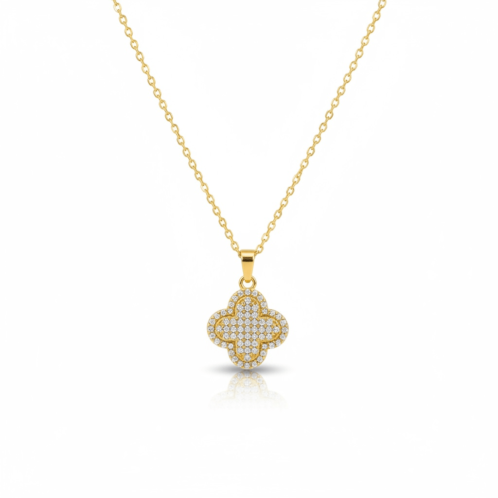 Four Leaf Sparkle Necklace