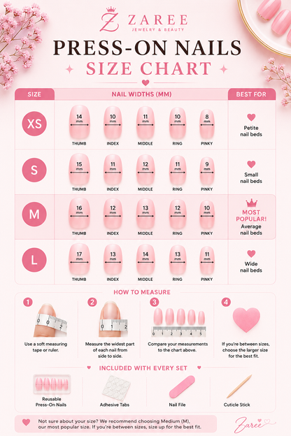 Coral Blossom Press-On Nails