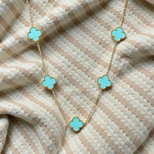 Turquoise Clover Necklace