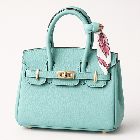 Blue Mini Birkin Bag Charm