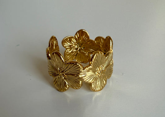 Floral Adjustable Ring