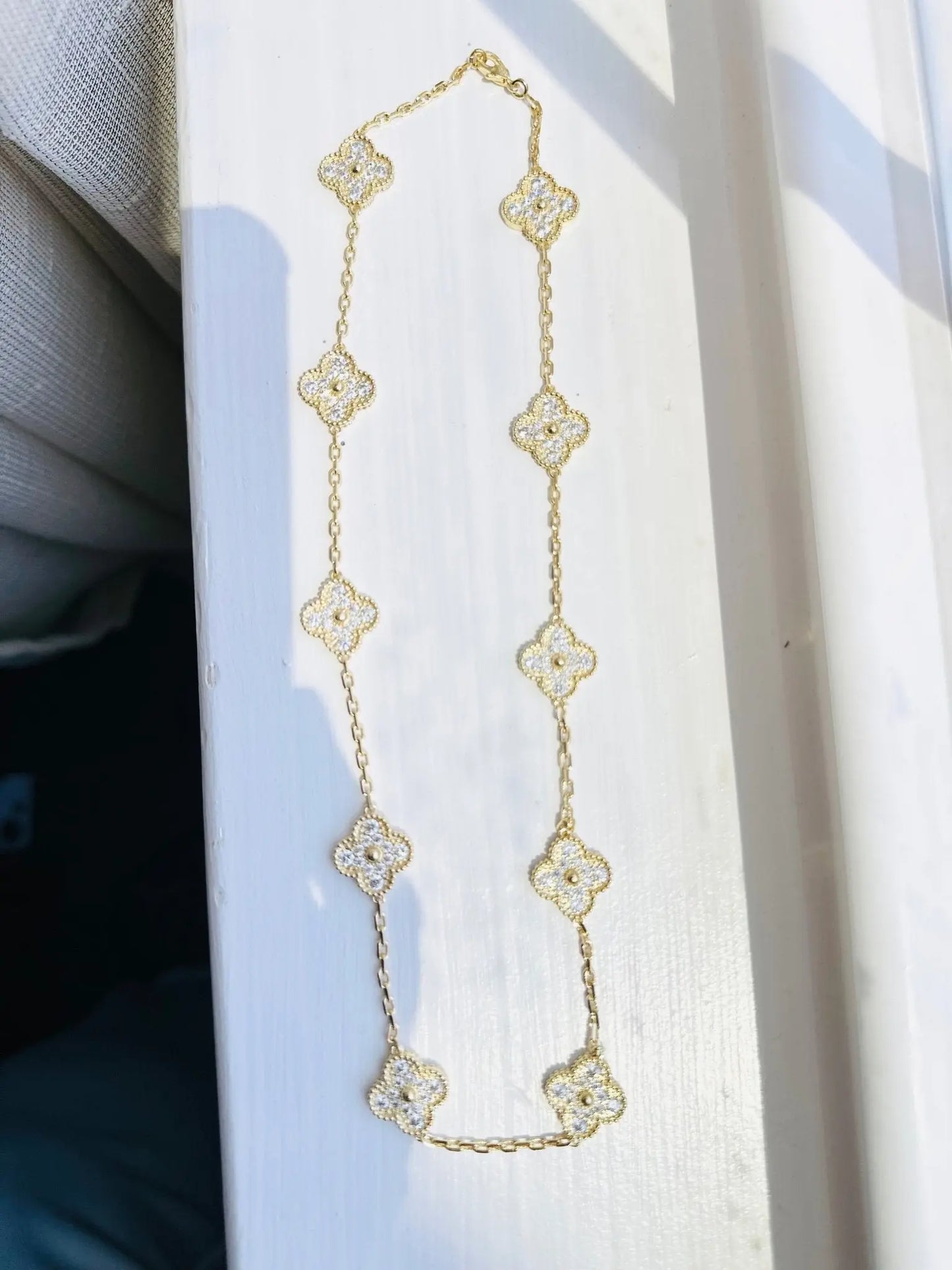 High Quality Gold Clover Necklace