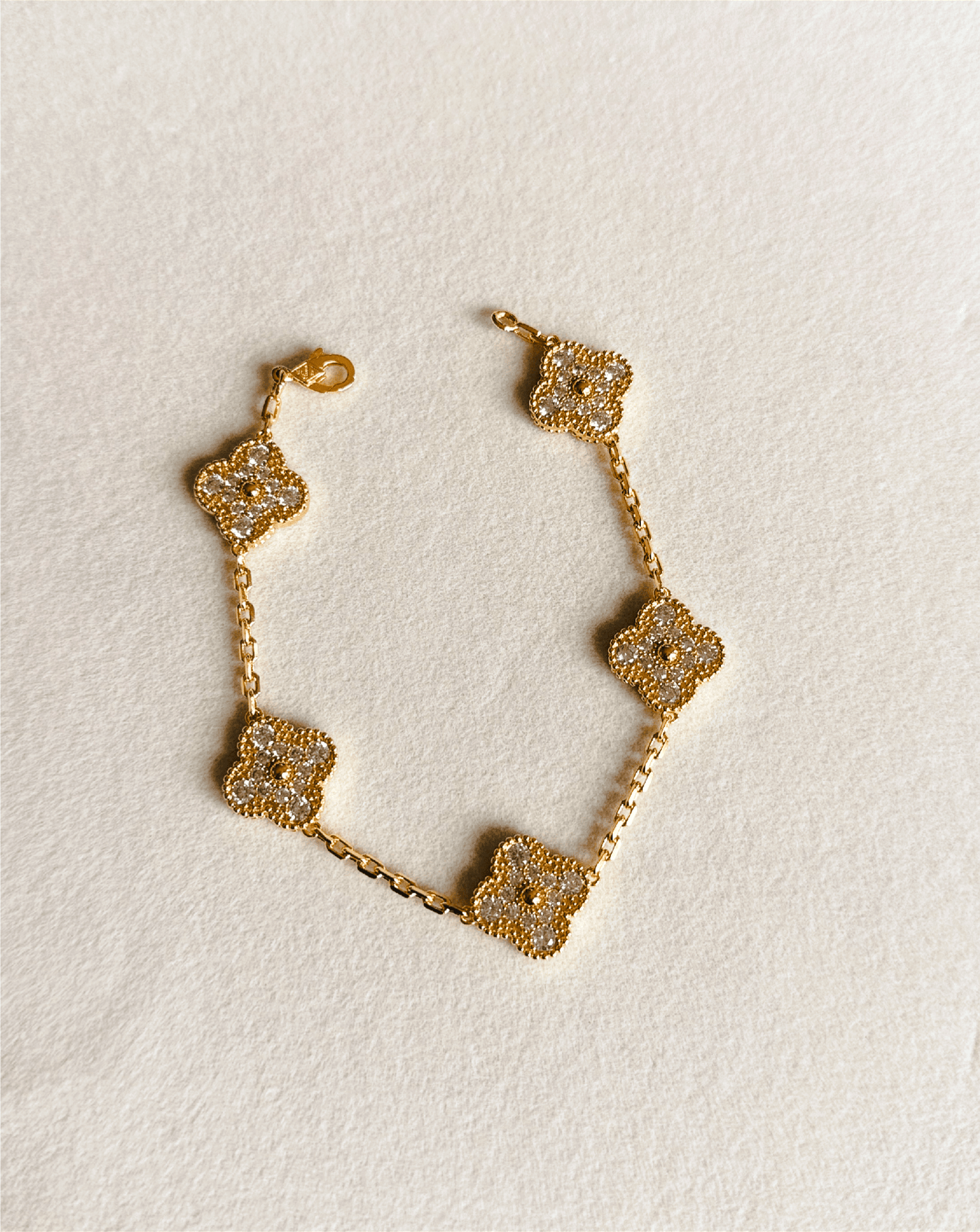 Sparkle Gold Clover Bracelet