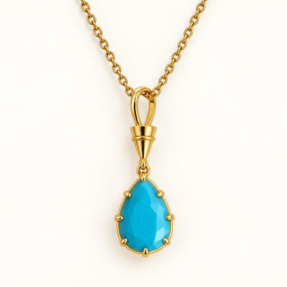 Azure Teardrop Necklace