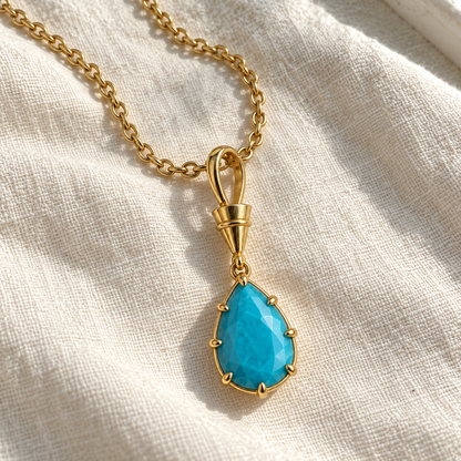 Azure Teardrop Necklace