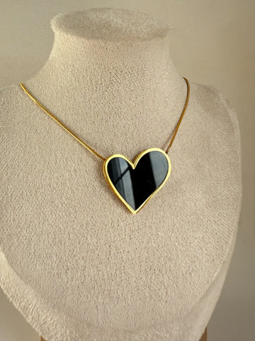 Black Heart Necklace