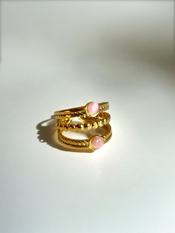 Pink Cat Eye Ring