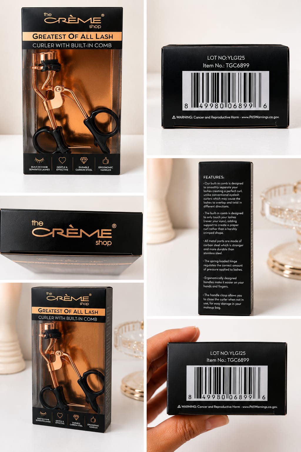 The Crème Shop – Greatest of All Lash Curler with Built-In Comb | Professional Lash Lift Tool