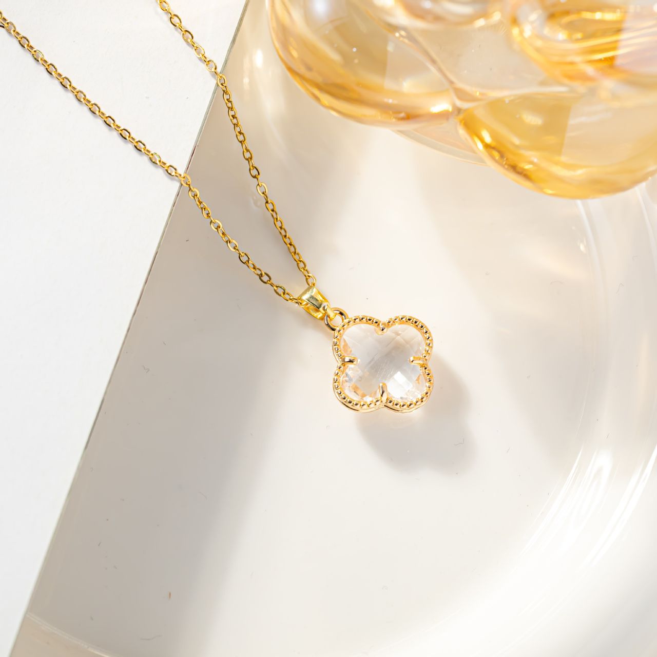 Crystal Clover Necklace