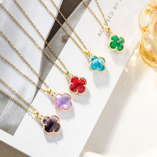 Crystal Clover Necklace