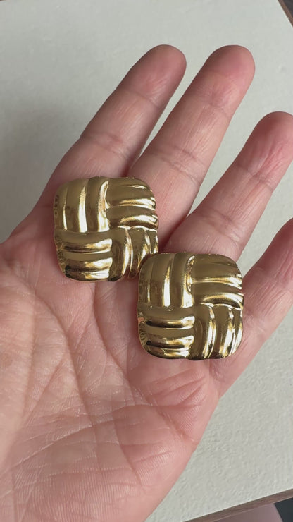 Golden Weave Studs