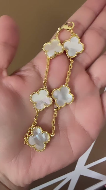 Mother of Pearl Clover Bracelet