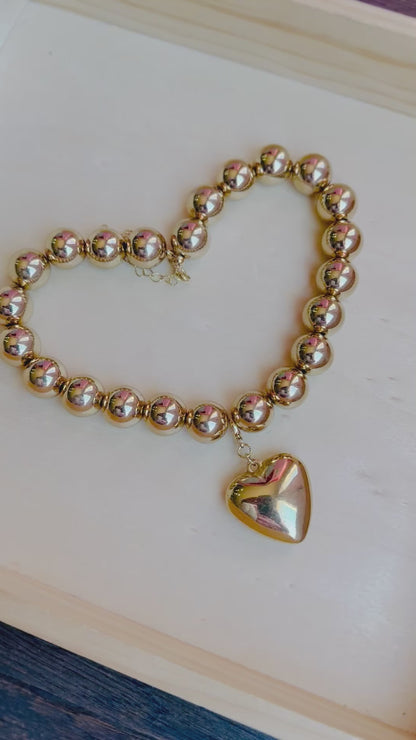 Beaded Heart Necklace