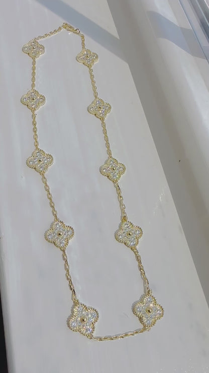 High Quality Gold Clover Necklace